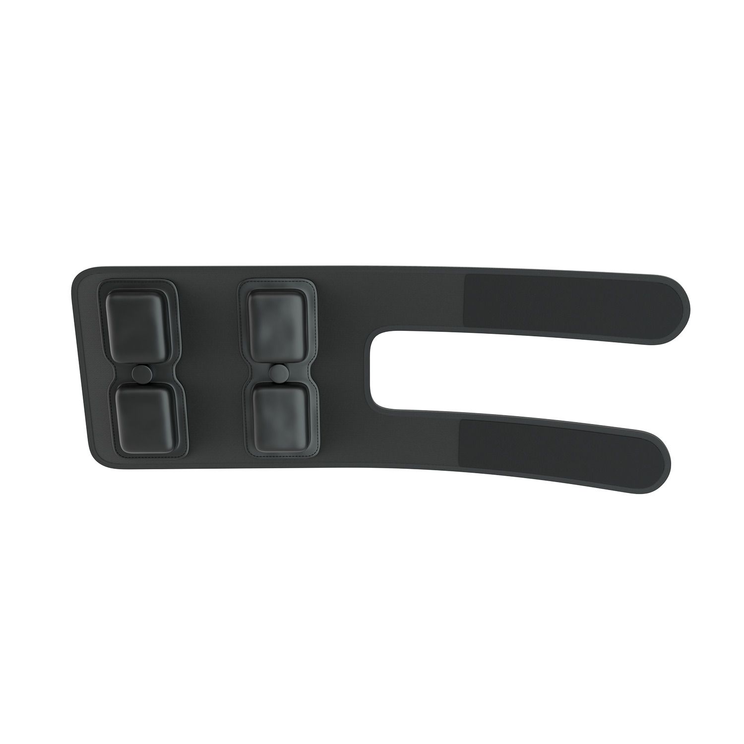 Schwarzes KorWrap-Gerät. U-förmig mit vier Pads. Keine weiteren Details sichtbar.