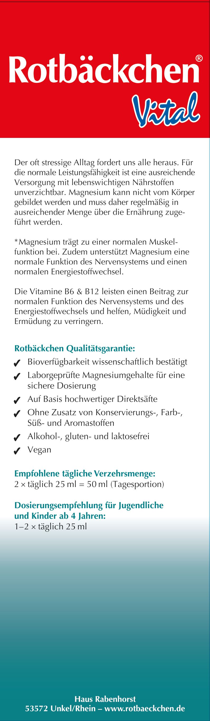 Rotbäckchen Vital Magnesium
