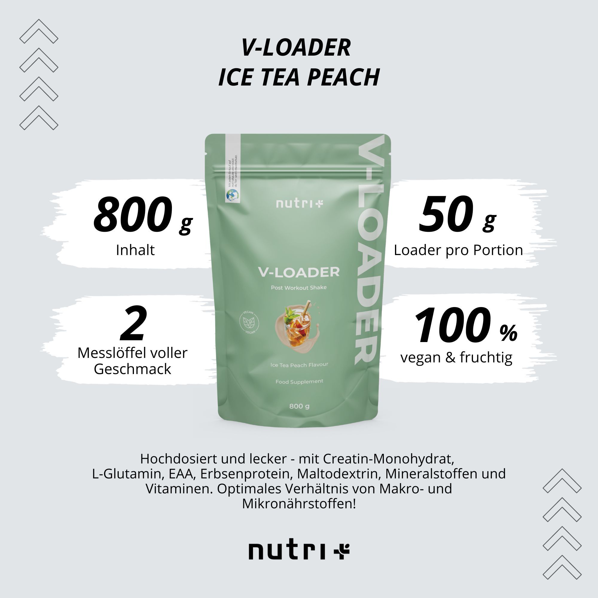 Nutri+ Recovery Loader - Post Workout Shake für Regeneration 1600 g Pulver