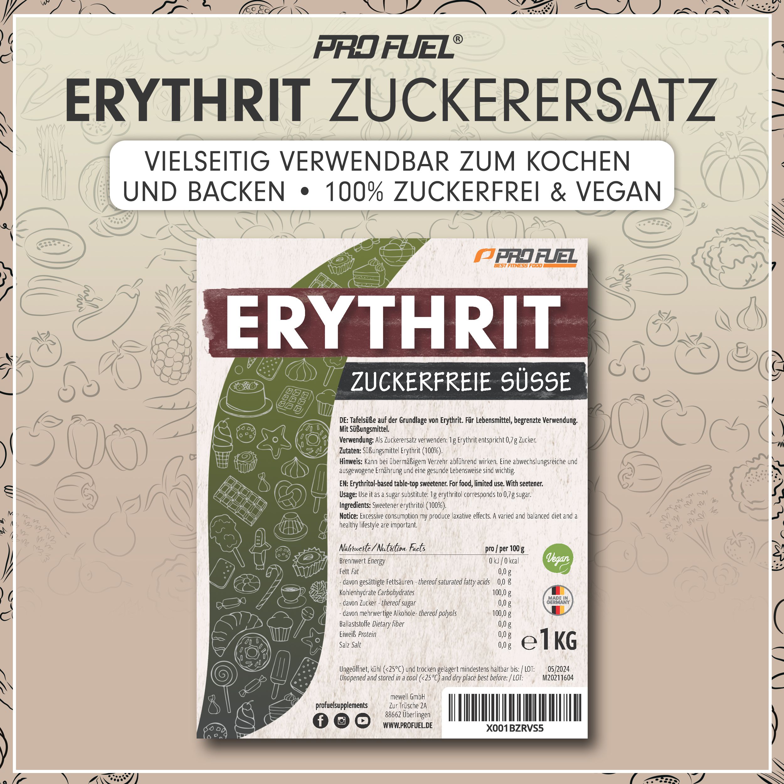 ProFuel - Erythrit - zuckerfreie Süße