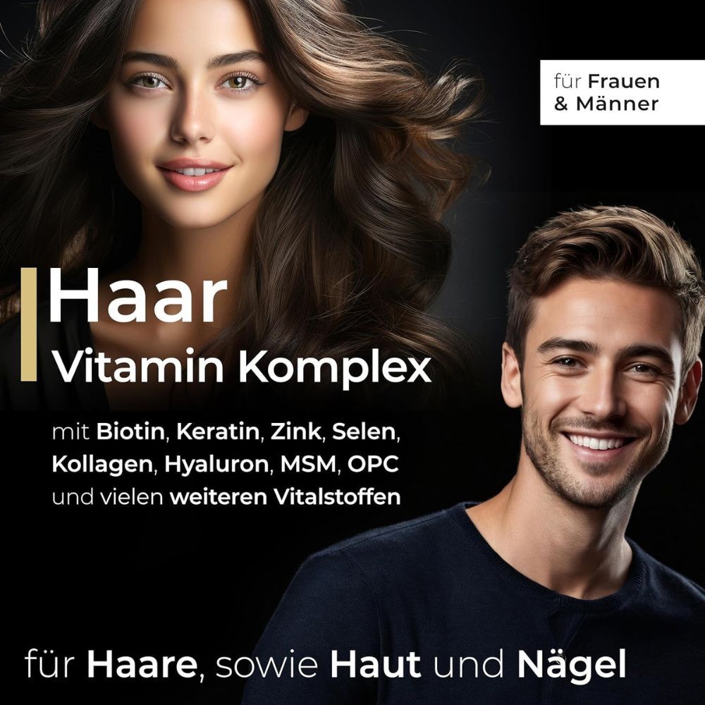 Flasche 'Haar Vitamin Komplex', 120 Kapseln, für Haare, Haut und Nägel.
