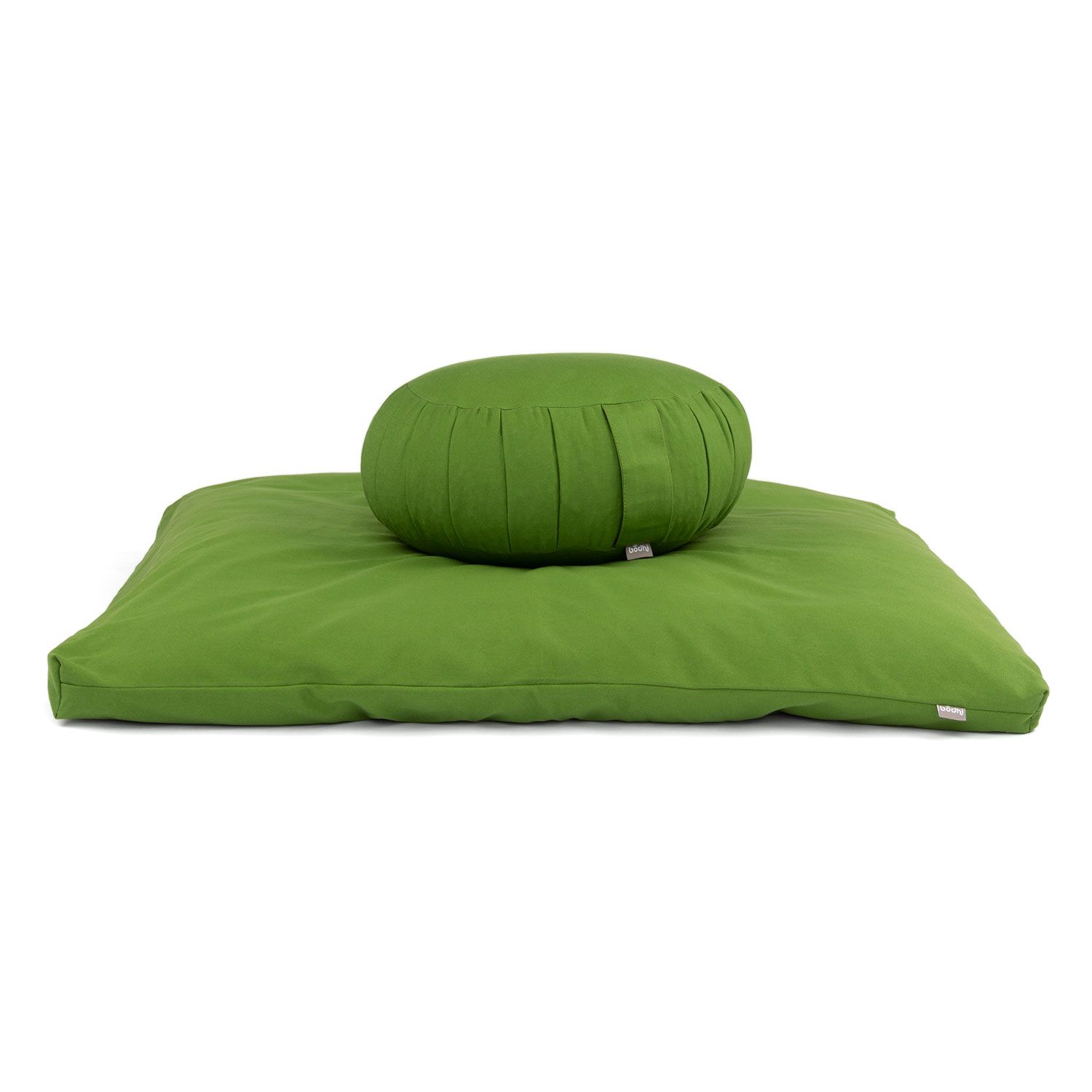 bodhi Medi-Set ECO: Meditationskissen ZAFU ECO Kapok & Meditationsmatte ZABUTON ECO Olivgrün
