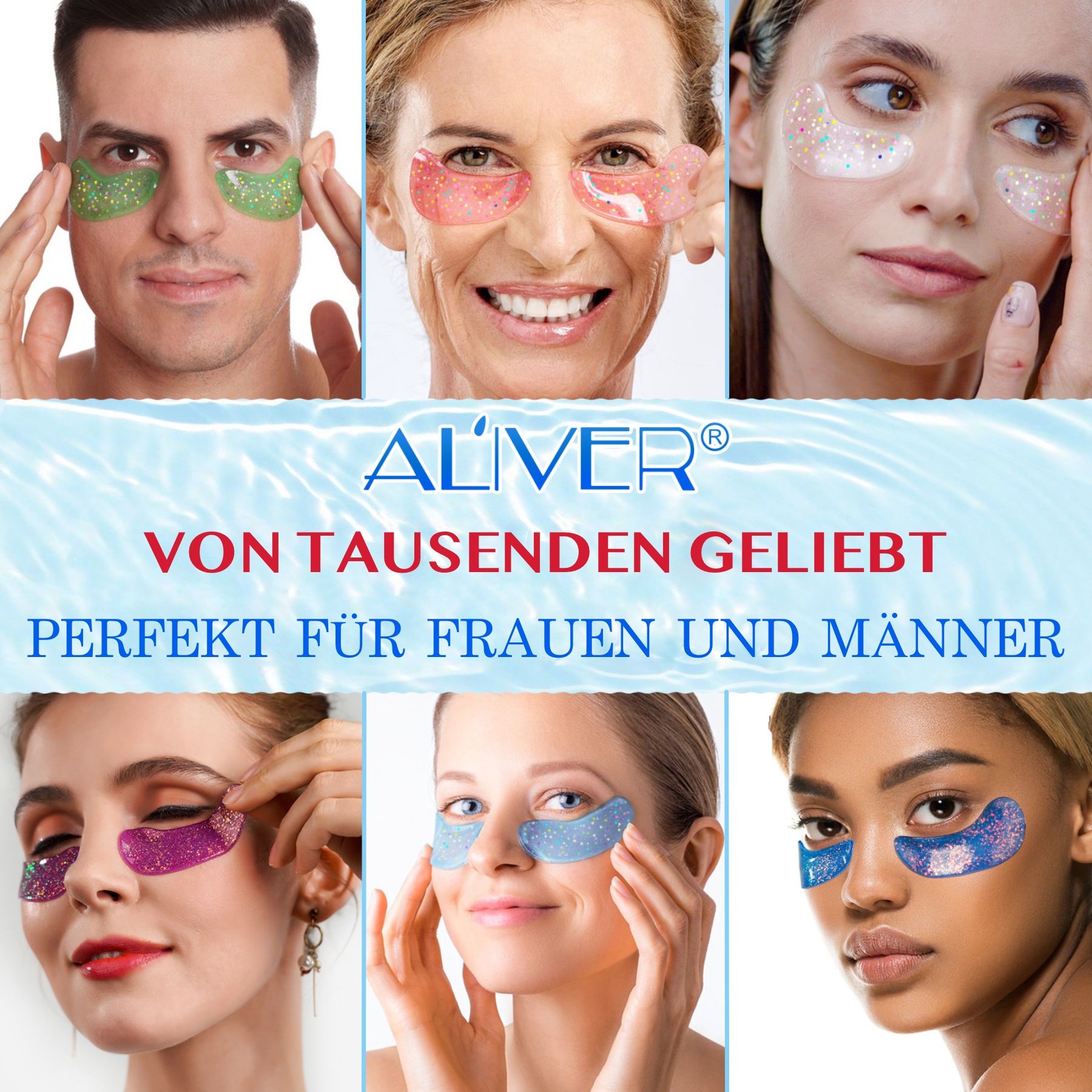 ALIVER Augenpads Anti Aging mit Hyaluronsäure