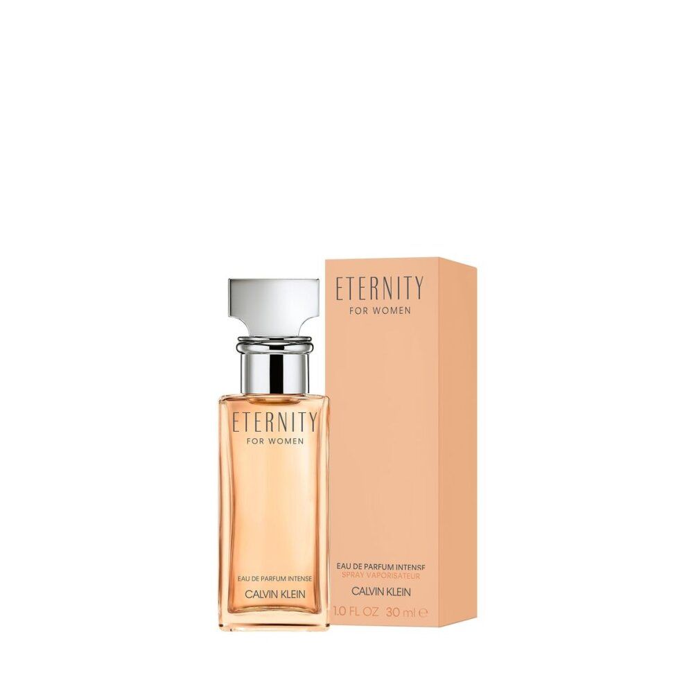 Calvin Klein Eternity for Women Eau de Parfum Intense Flakon und Box.