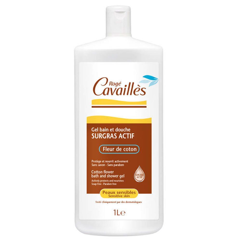 Rogé Cavaillès gel surgras bain et douche fleur de coton