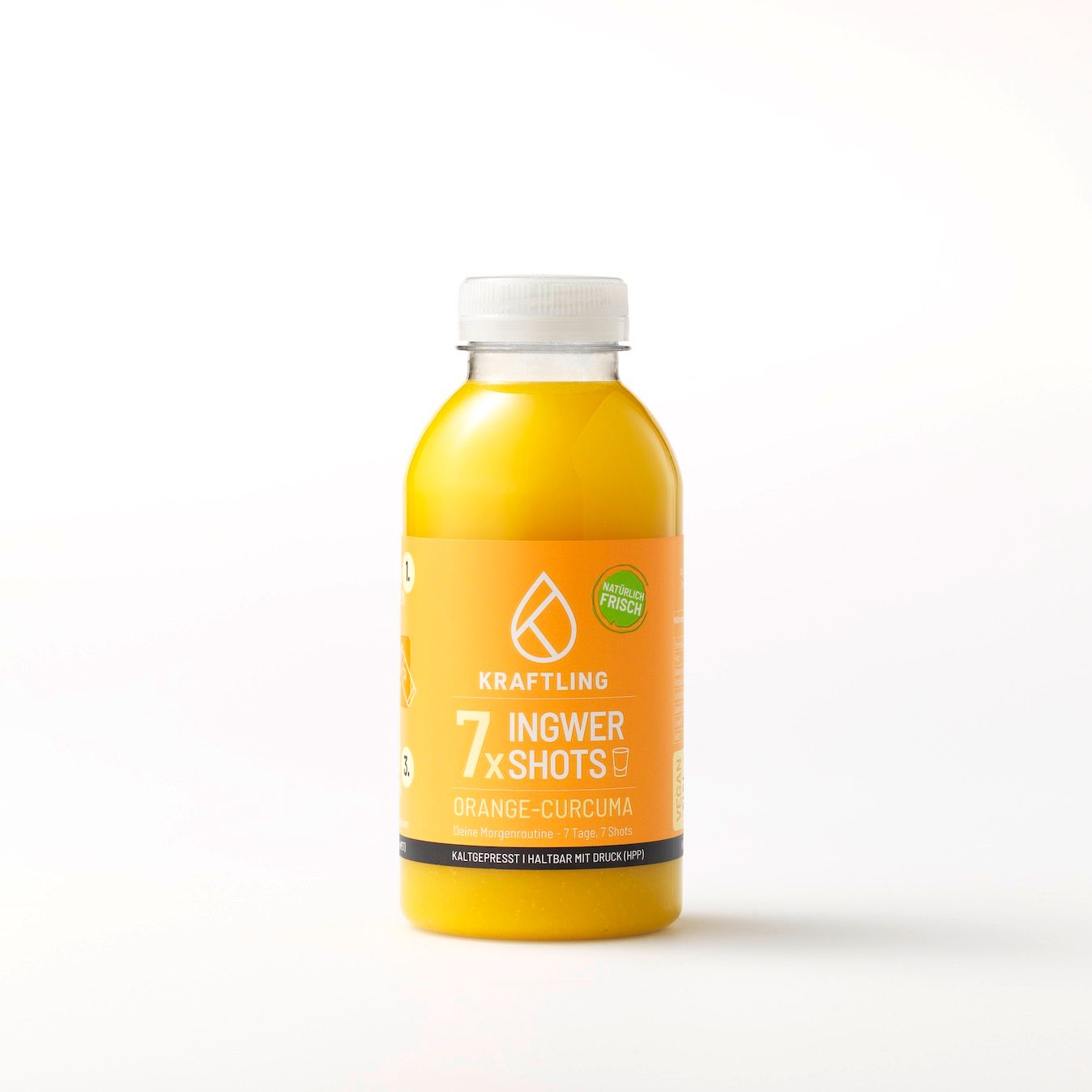 Kraftling Dosierflasche Orange Curcuma 7 Shots