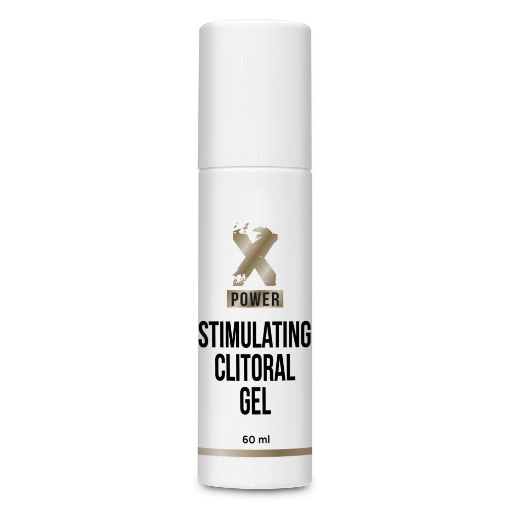 Weiße Flasche mit Xpower Stimulating Clitoral Gel, 60 ml.