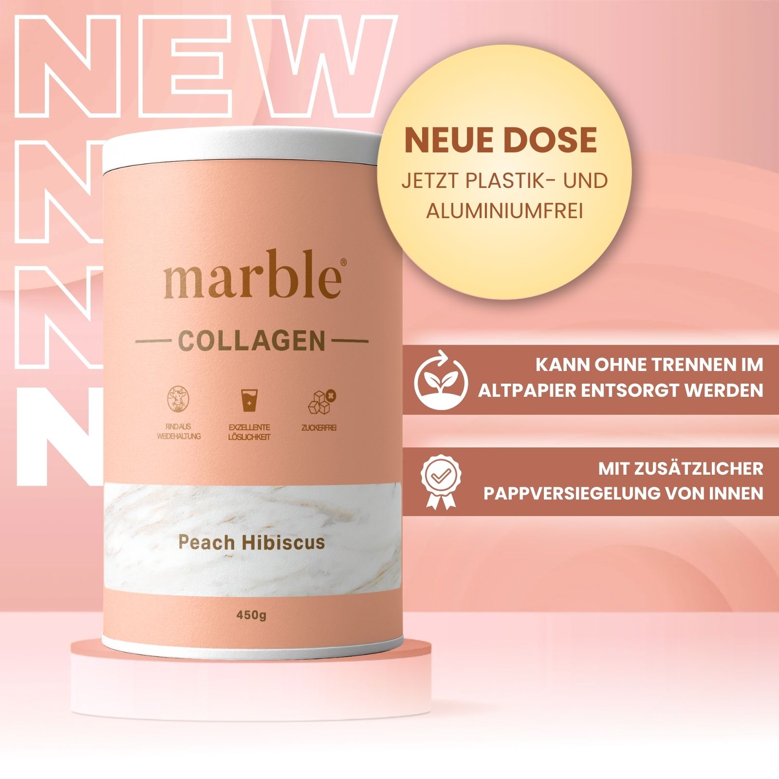Collagen – Peach Hibiscus | Kollagenpeptide mit natürlichem Aroma