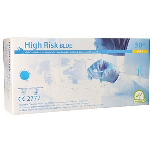 Medi-Inn Nitril High Risk blue Chemikalienschutzhandschuhe