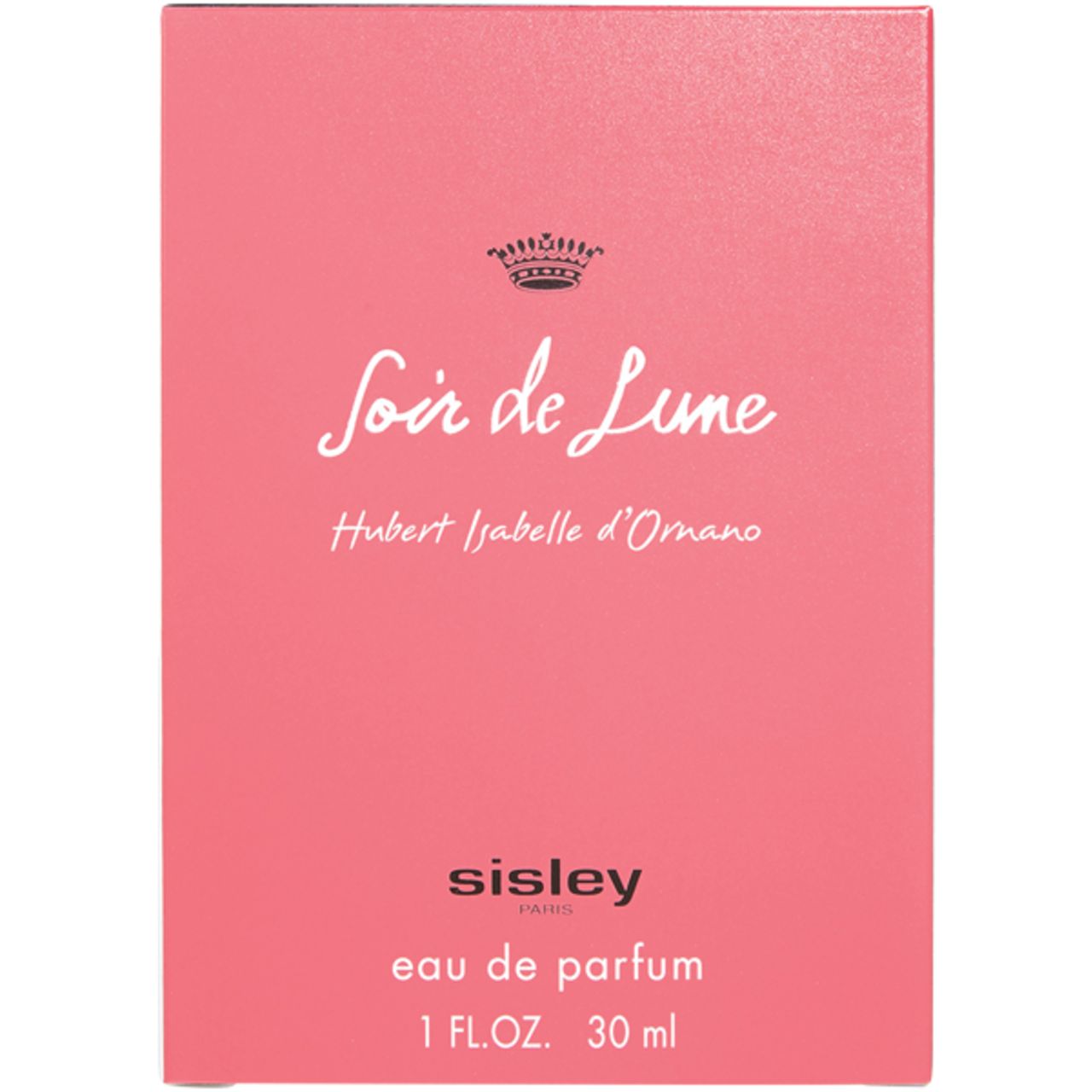 Rosa Schachtel mit Aufschrift "Soir de Lune", "Sisley", "eau de parfum".