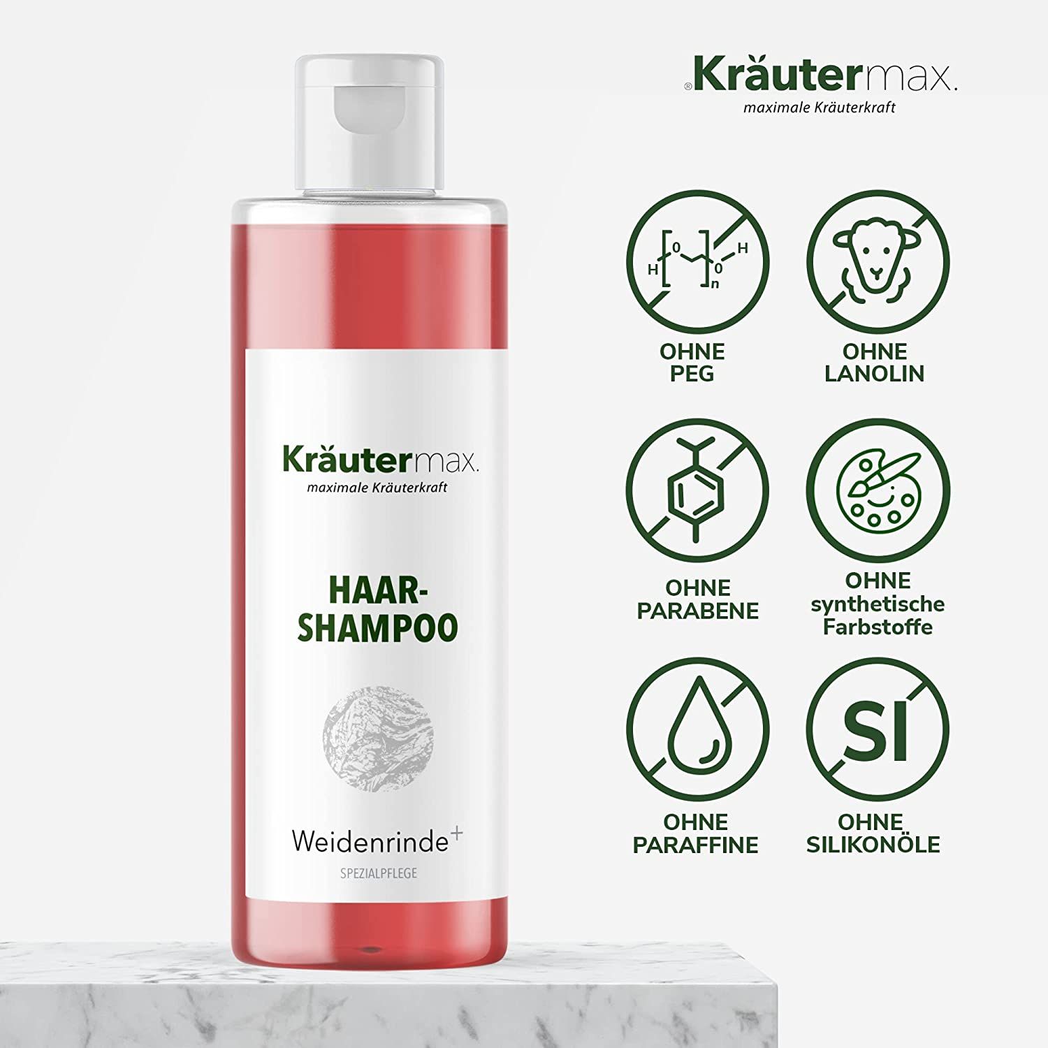 Kräutermax Haarshampoo Weidenrinde plus 250 ml Shampoo