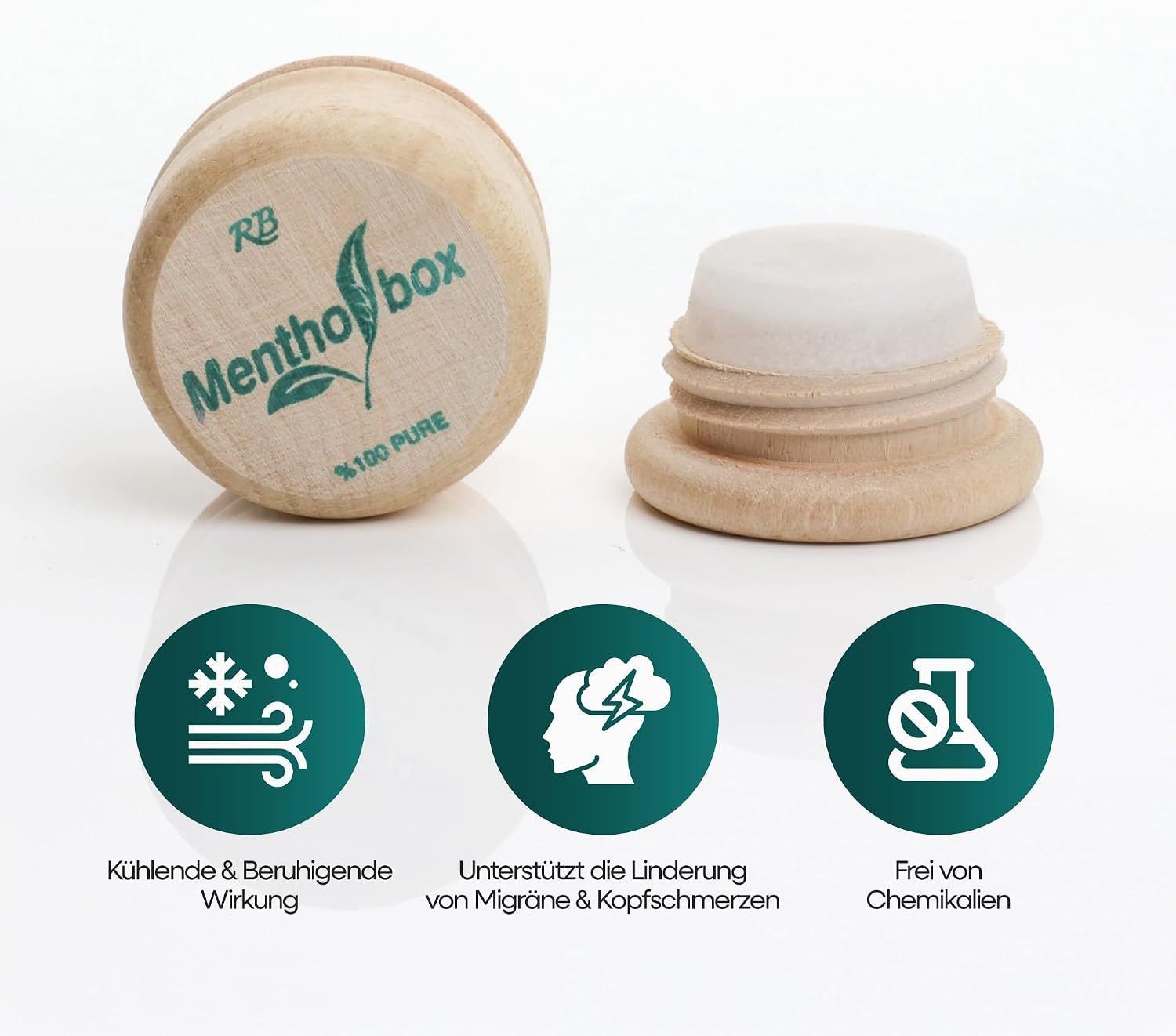 Mentholbox Mentholstein, Menthol Box, erfrischende und kühlende Menthol-Macaron