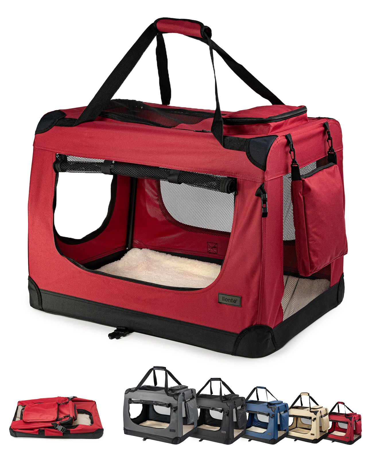 lionto faltbare Transportbox für Hunde und Katzen