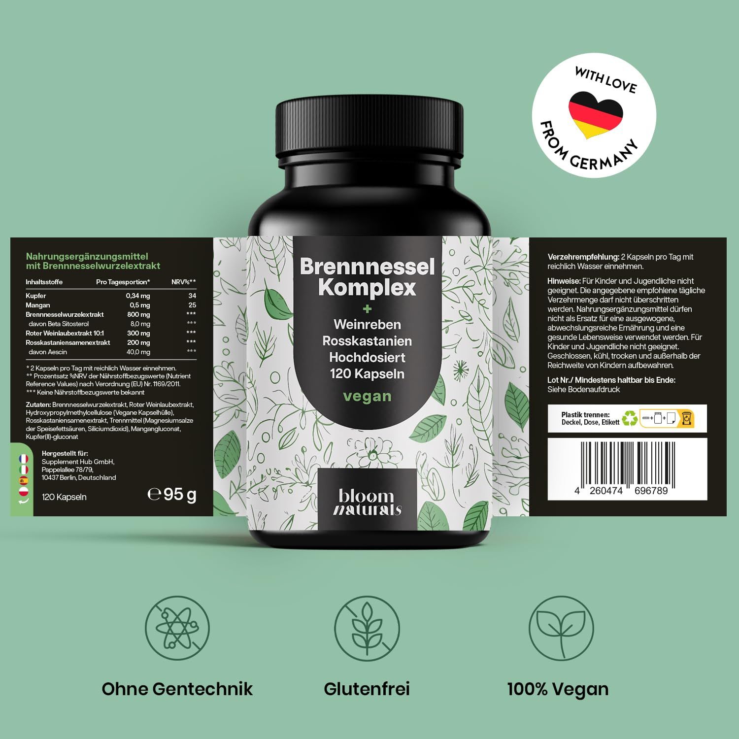 Bloom Naturals Brennnessel Kapseln