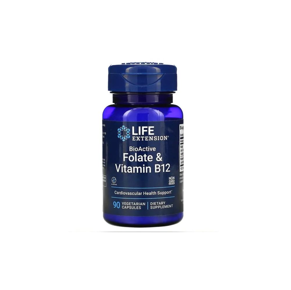 Life Extension Bioaktives Folsäure- und Vitamin-B12-Präparat 90 St