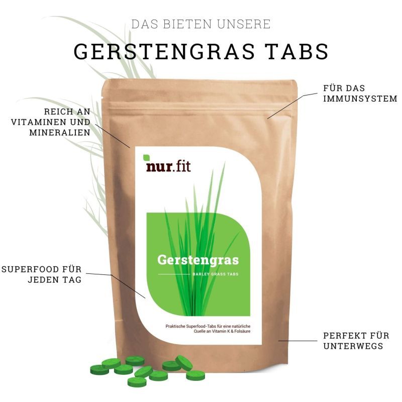 nur.fit Gerstengras Tabs