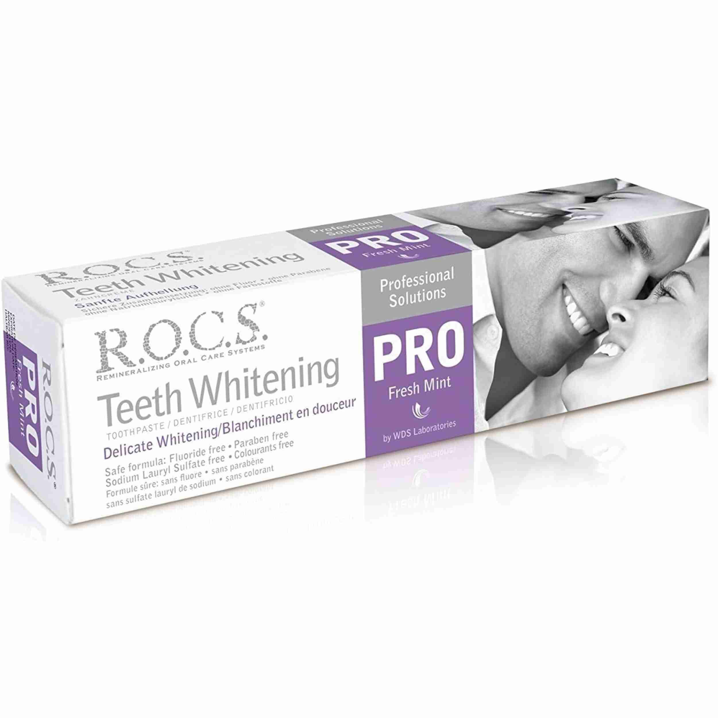 Rocs Pro Fresh Mint sanfte Aufhellung Zahnpasta