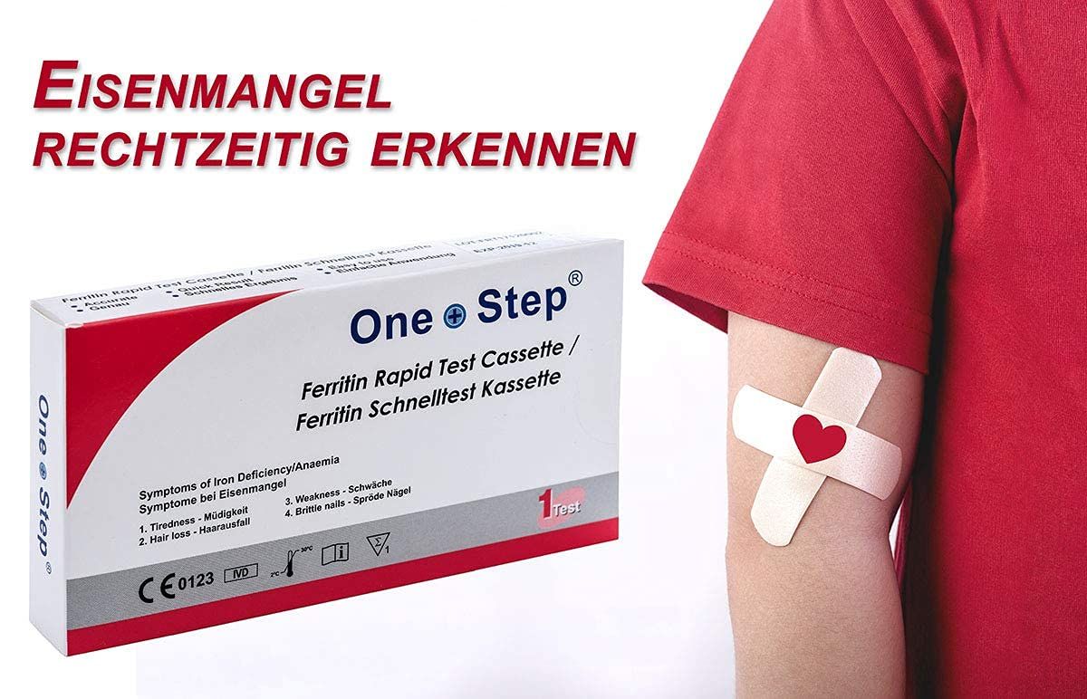 One+Step Eisenmangel Schnelltest - Komplettes Selbsttest Set zur Früherkennung 1 St Test