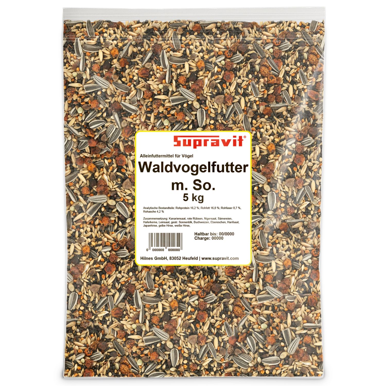 Supravit Waldvogelfutter mit Sonnenblumenkerne 5 kg