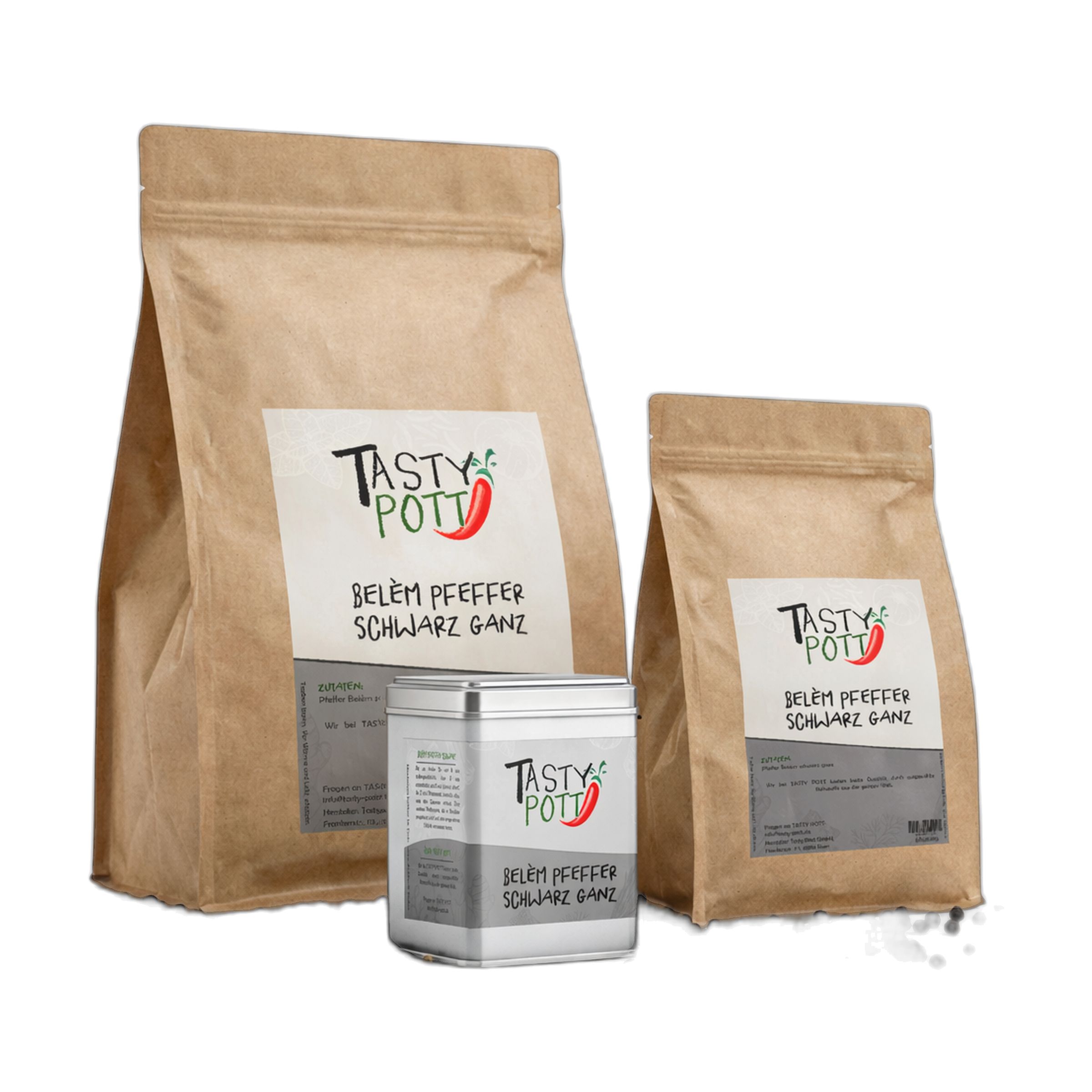 Tasty-Pott Tasty Pott Belem Pfeffer schwarz ganz 1000 g