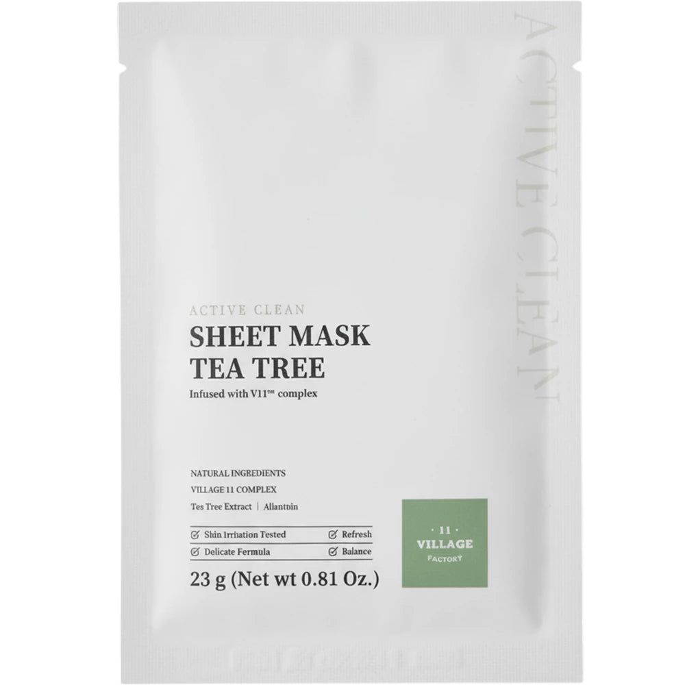 Village 11 Factory Active Clean Sheet Mask Tea Tree 1 St Gesichtsmaske