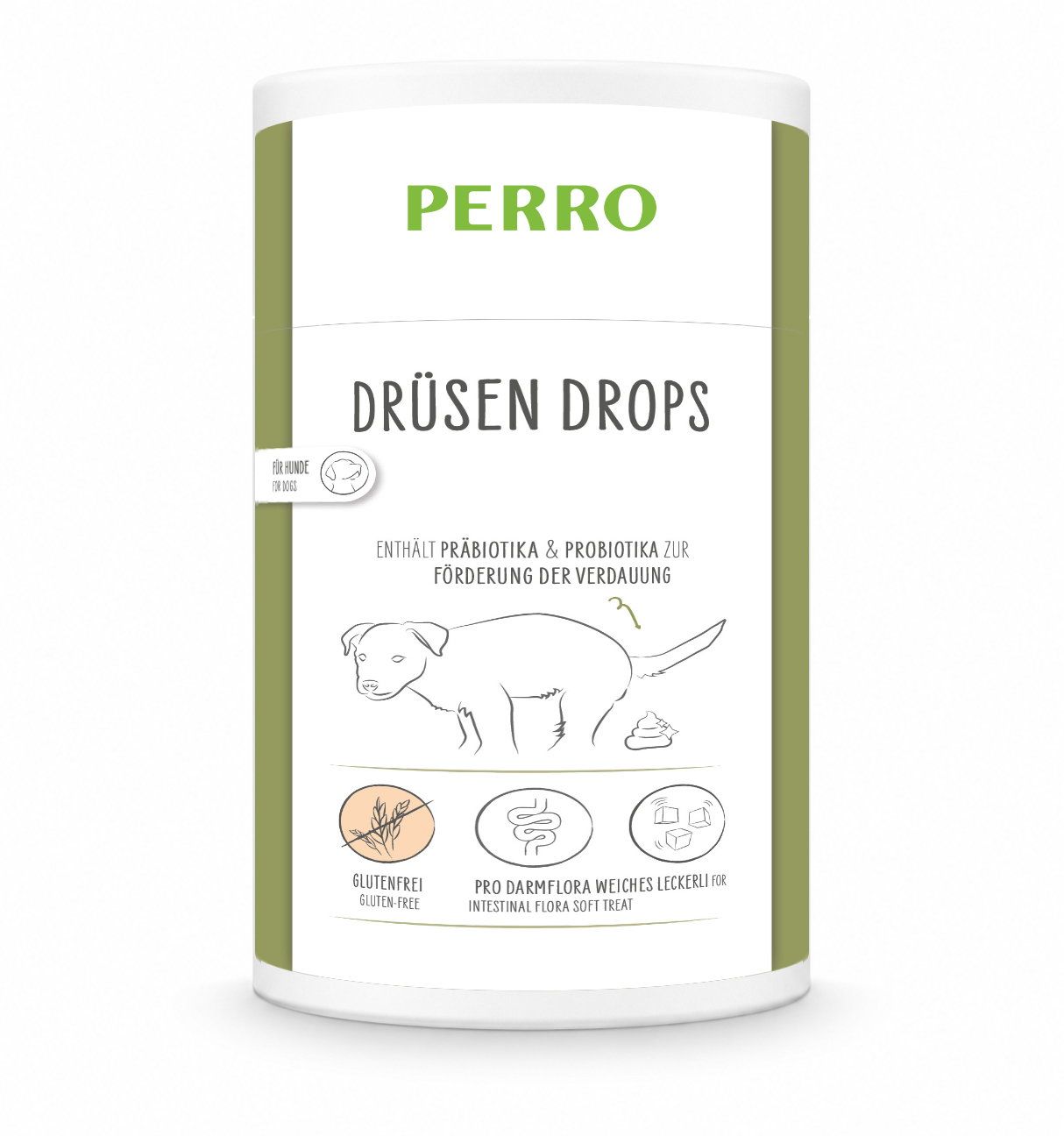Perro Soft Cubes - Drüsen Drops funktioneller Snack für Hunde 240 g Futter