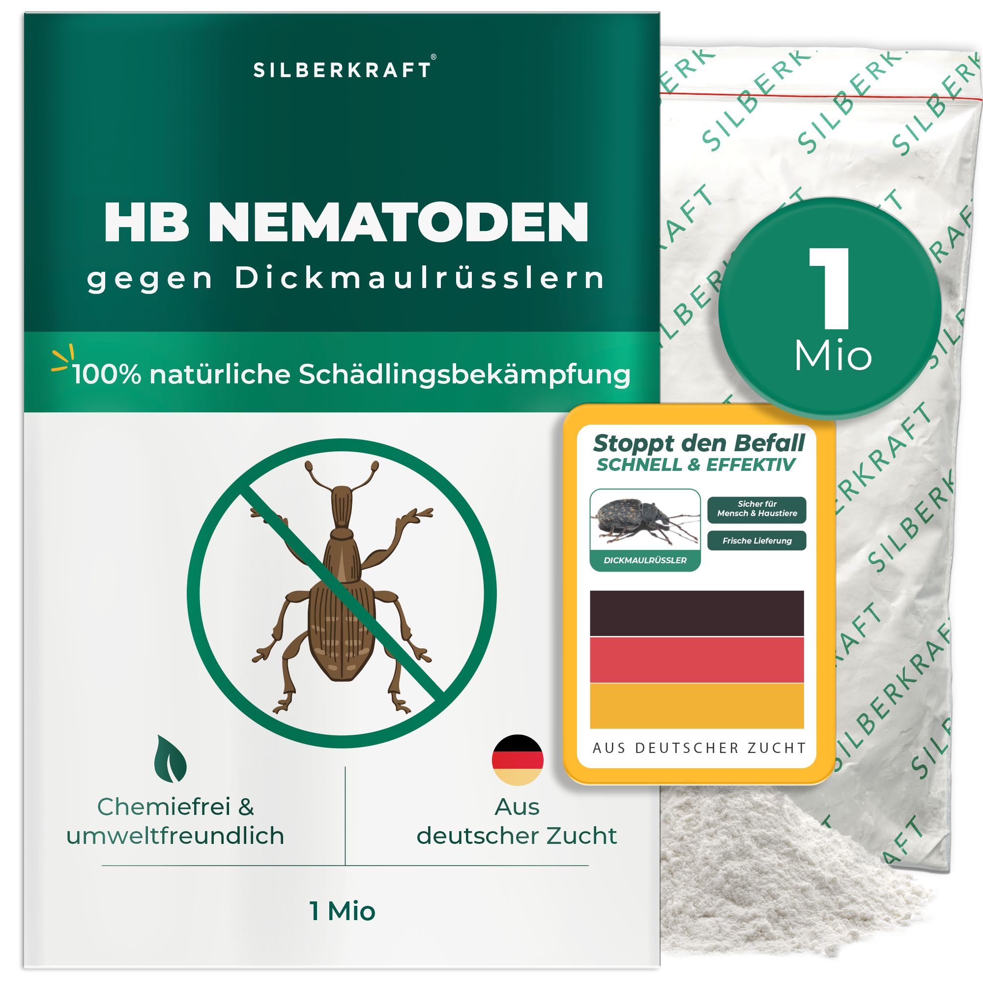 SILBERKRAFT HB Nematoden gegen Dickmaulrüsslern 1 Mio