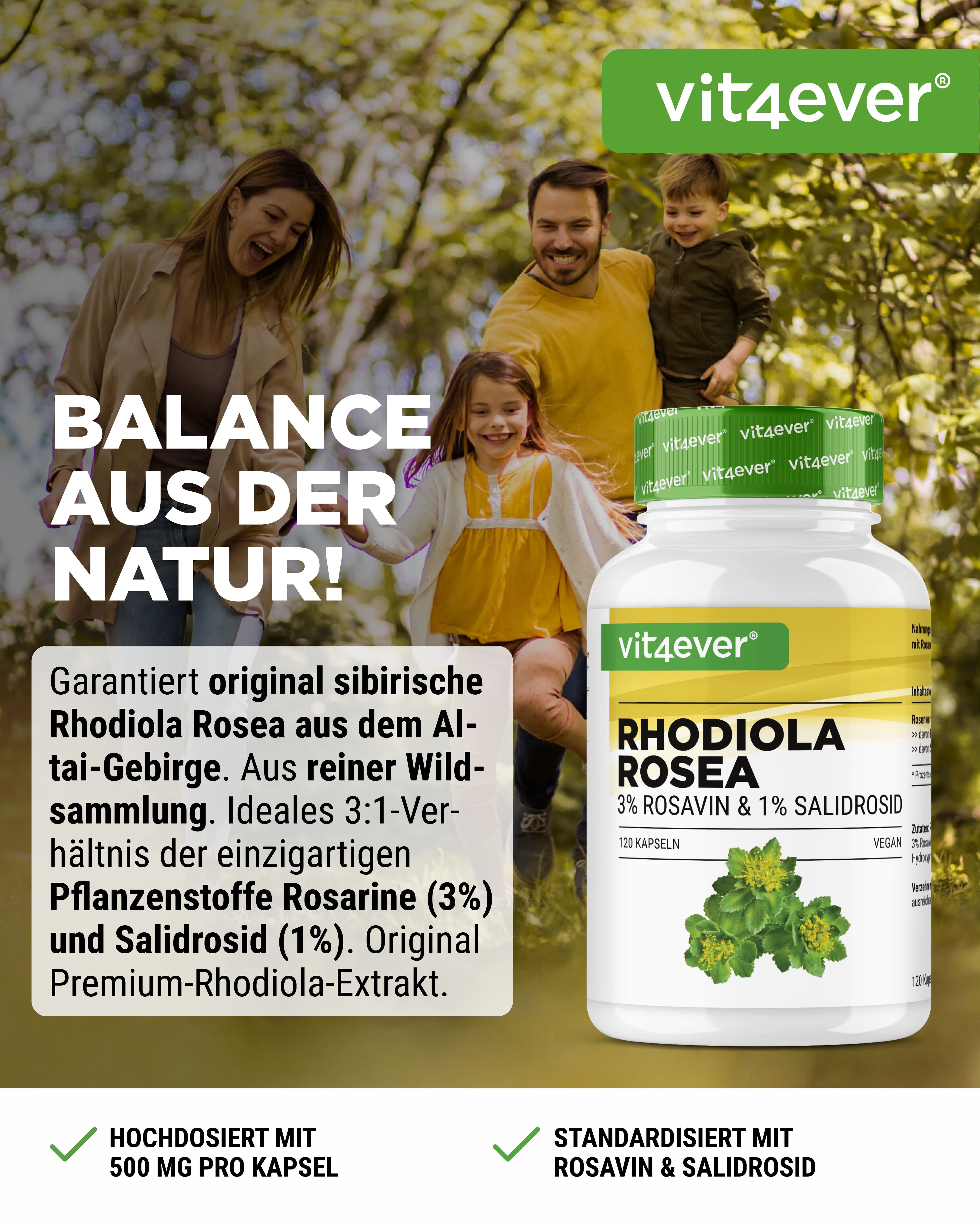 vit4ever Rhodiola Rosa (Rosenwurz-Extrakt)