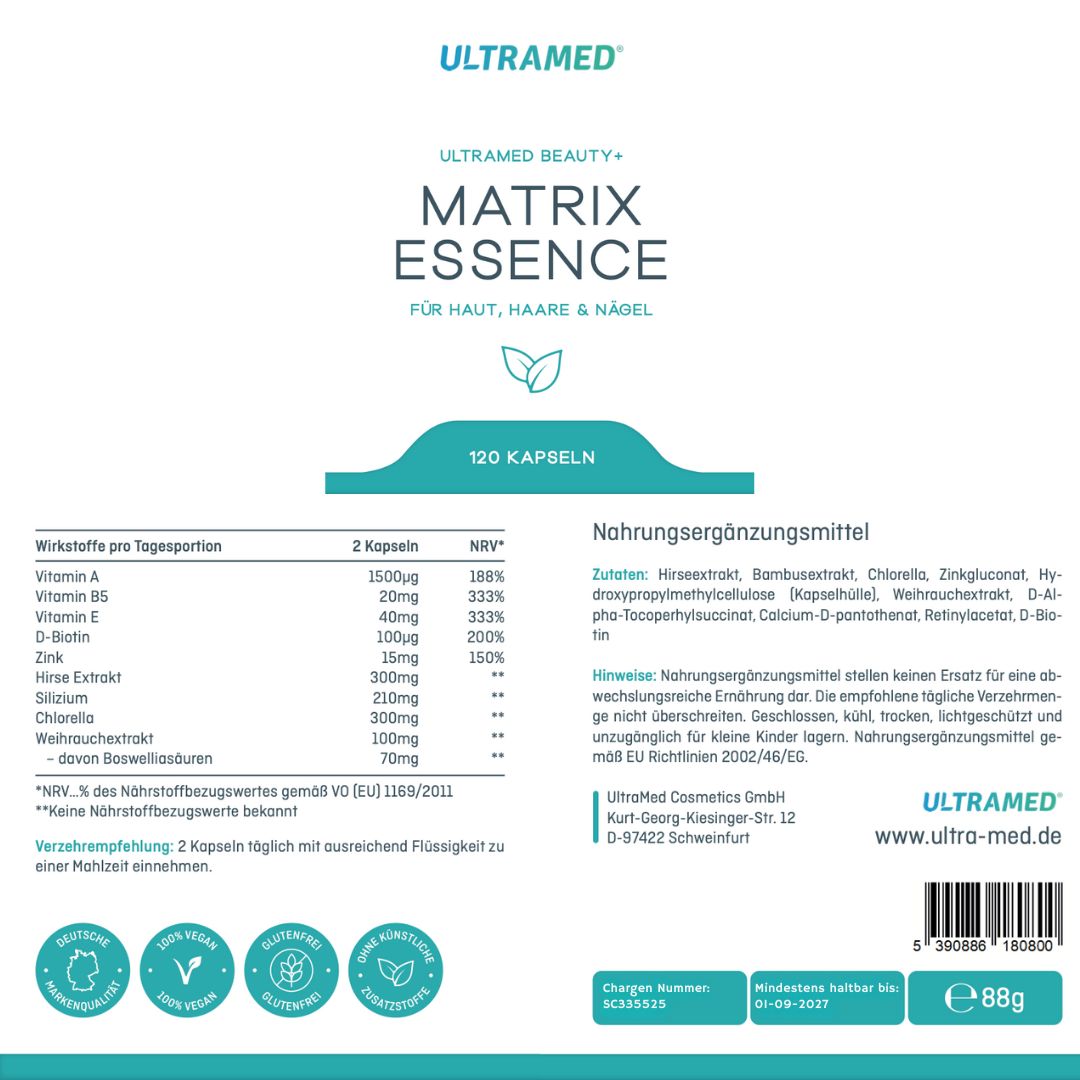UltraMed Matrix Essence – Premium-Formel für Haut, Haare, Nägel + Zellschutz