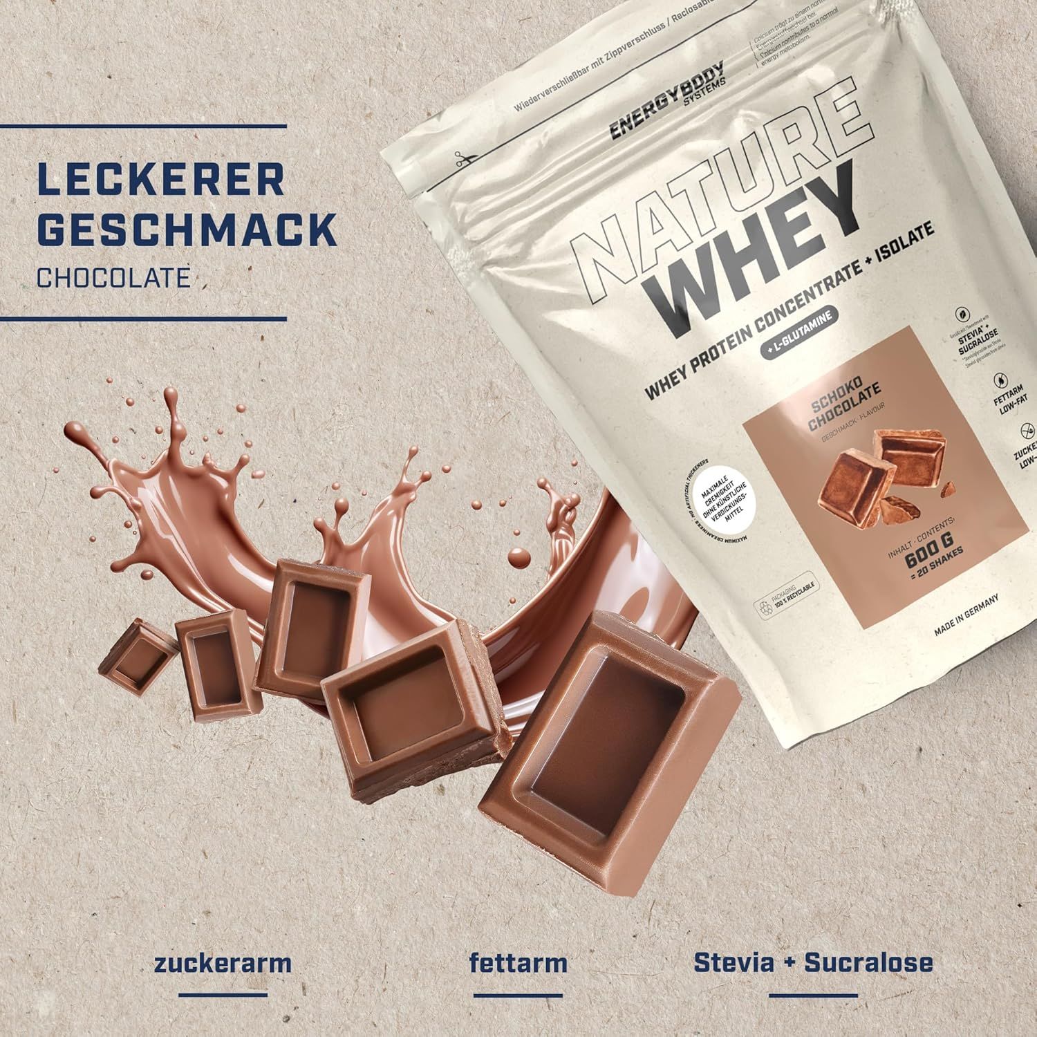 Energybody Systems Nature Whey Protein Schoko