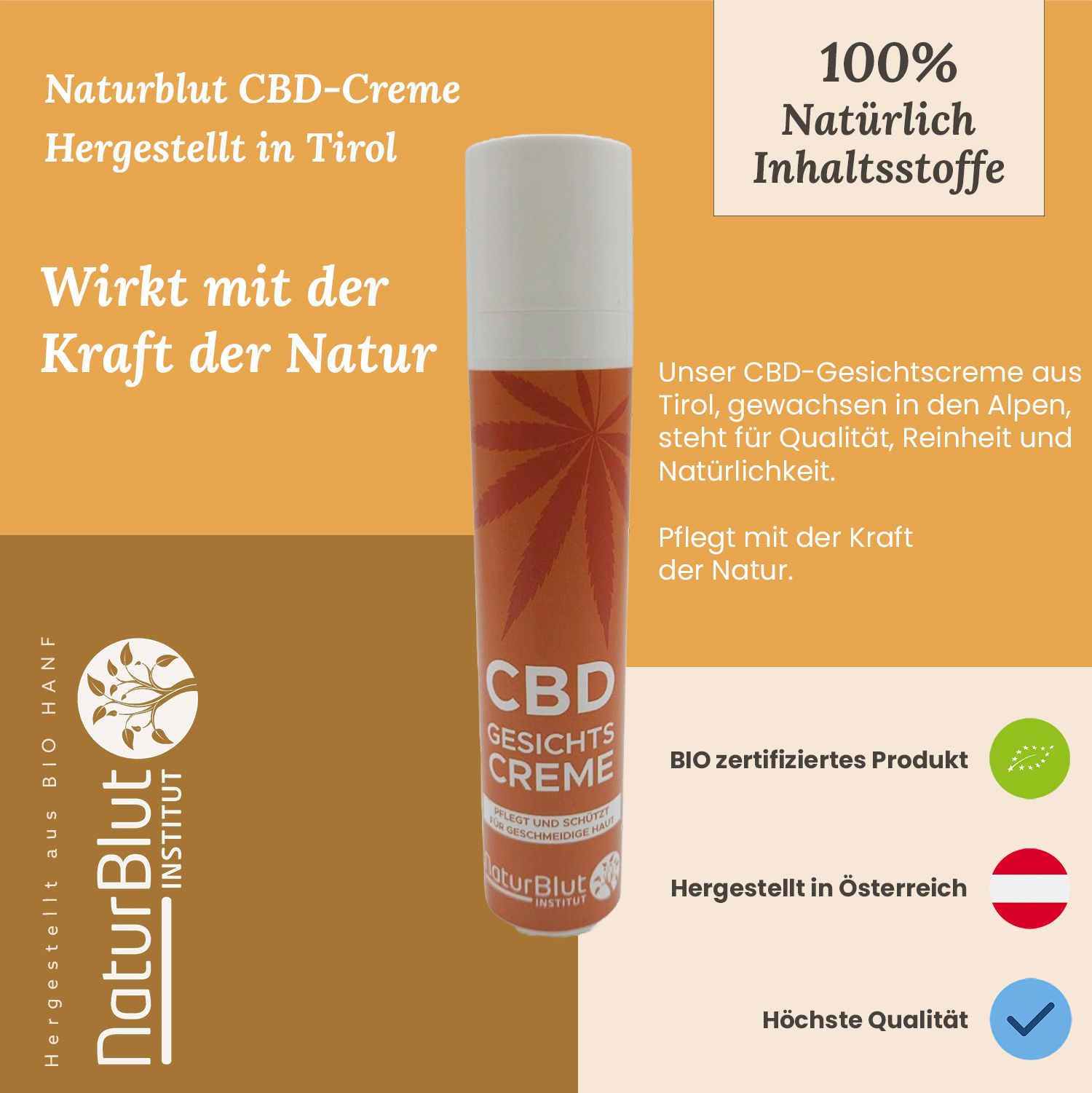 NaturBlut pflanzliche CBD Gesichtscreme 50 ml Tagescreme