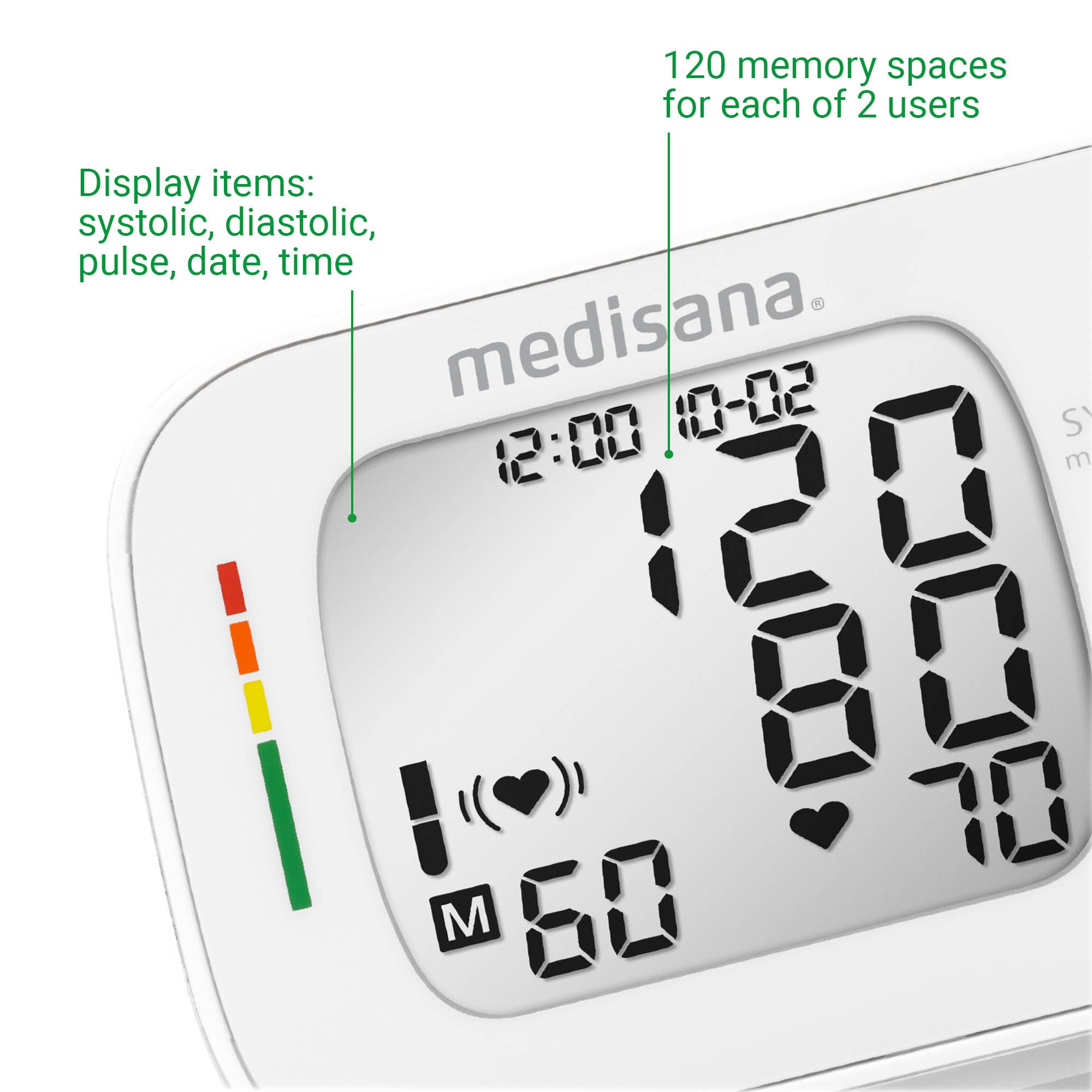 medisana BW 335 Handgelenk-Blutdruckmessgerät | Blutdruckmessung | Pulsmessung | Speicherfunktion