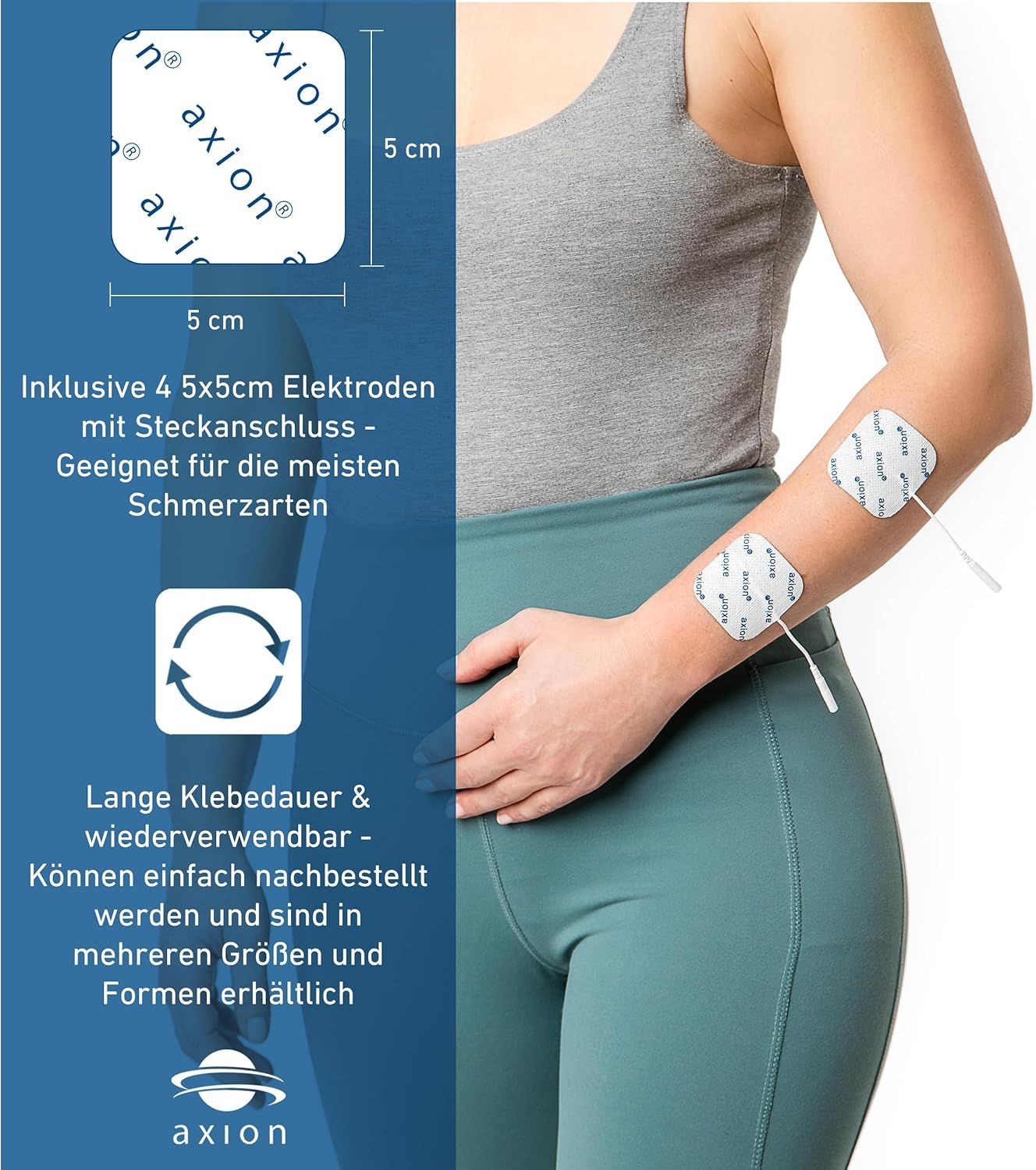 2-Kanal TENS-Gerät STIM-PRO Eco für bis zu 4 Elektroden, mit Gürtelclip und Elektrodenplatzierungs-Broschüre.