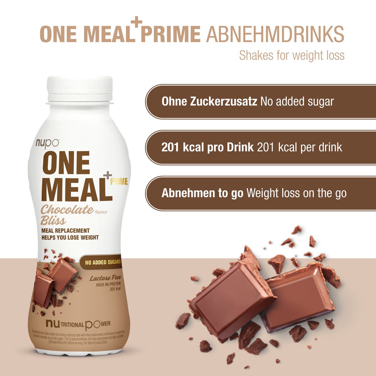 One Meal +Prime Shake Chocolate Bliss