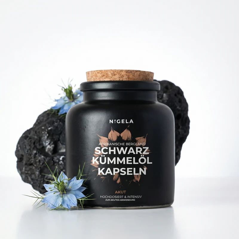 Nigela Schwarzkümmelöl Kapseln Akut ägyptischer Schwarzkümmel in konzentrierter Kapselform 180 St
