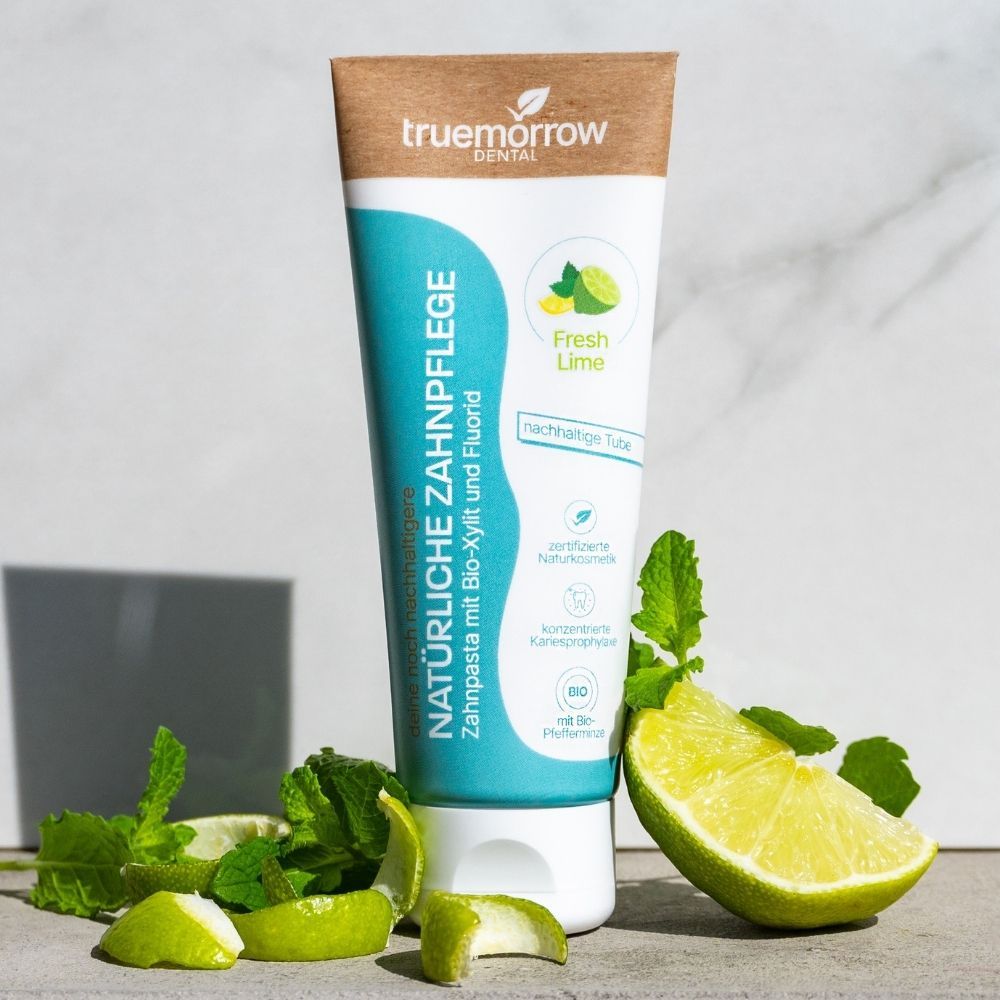 truemorrow Zahnpasta (mit Bio-Xylit und Fluorid) - Fresh Lime
