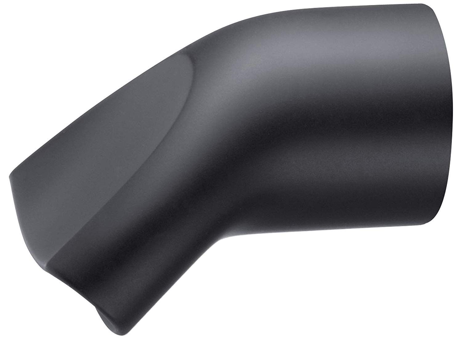 Schwarzer Aufsatz für den Haarstyler, abgewinkeltes Design.