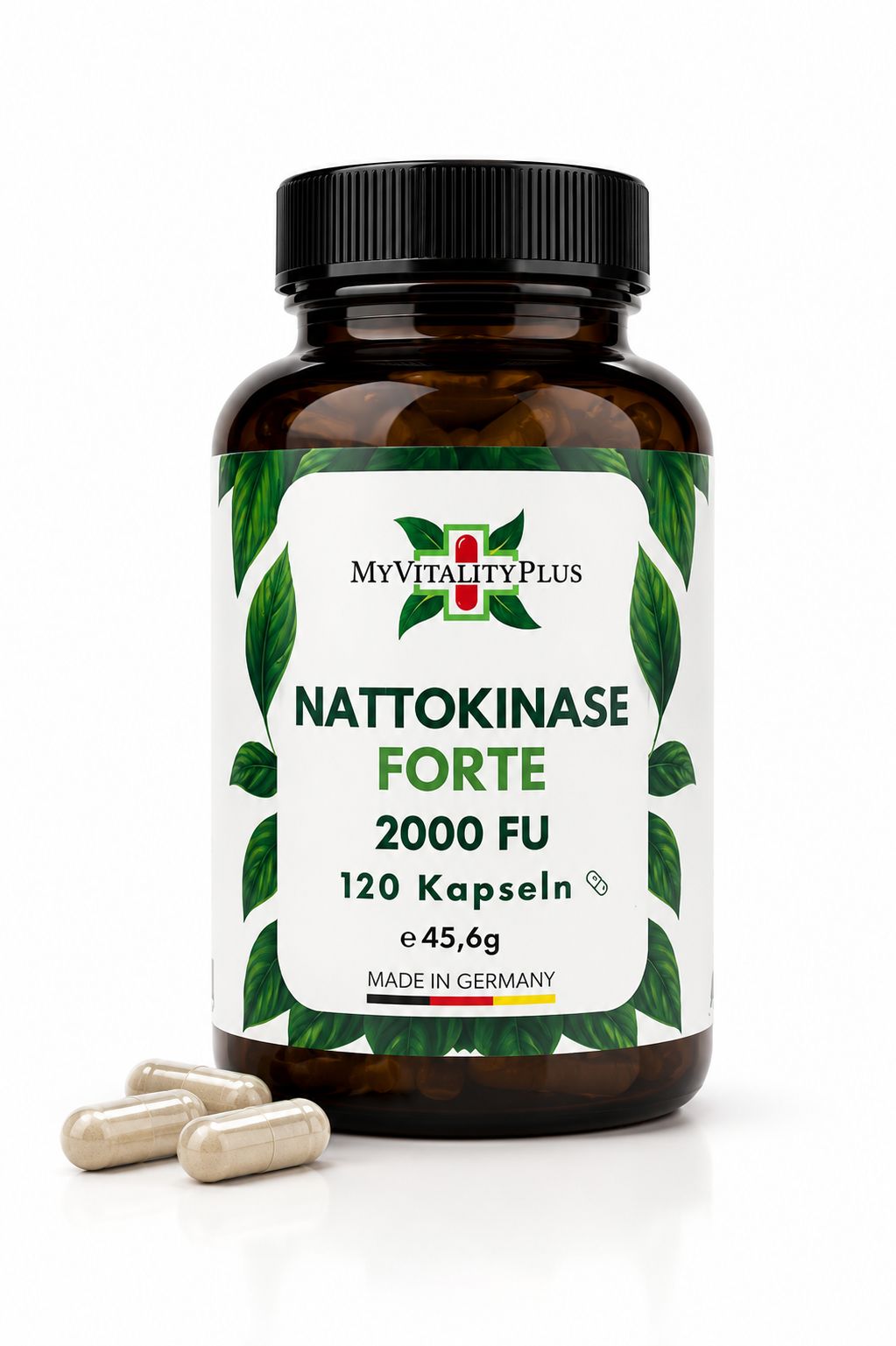 Nattokinase Forte 2.000FU pro Kapsel | Hochdosiert | natürliches Natto | Myvitalityplus
