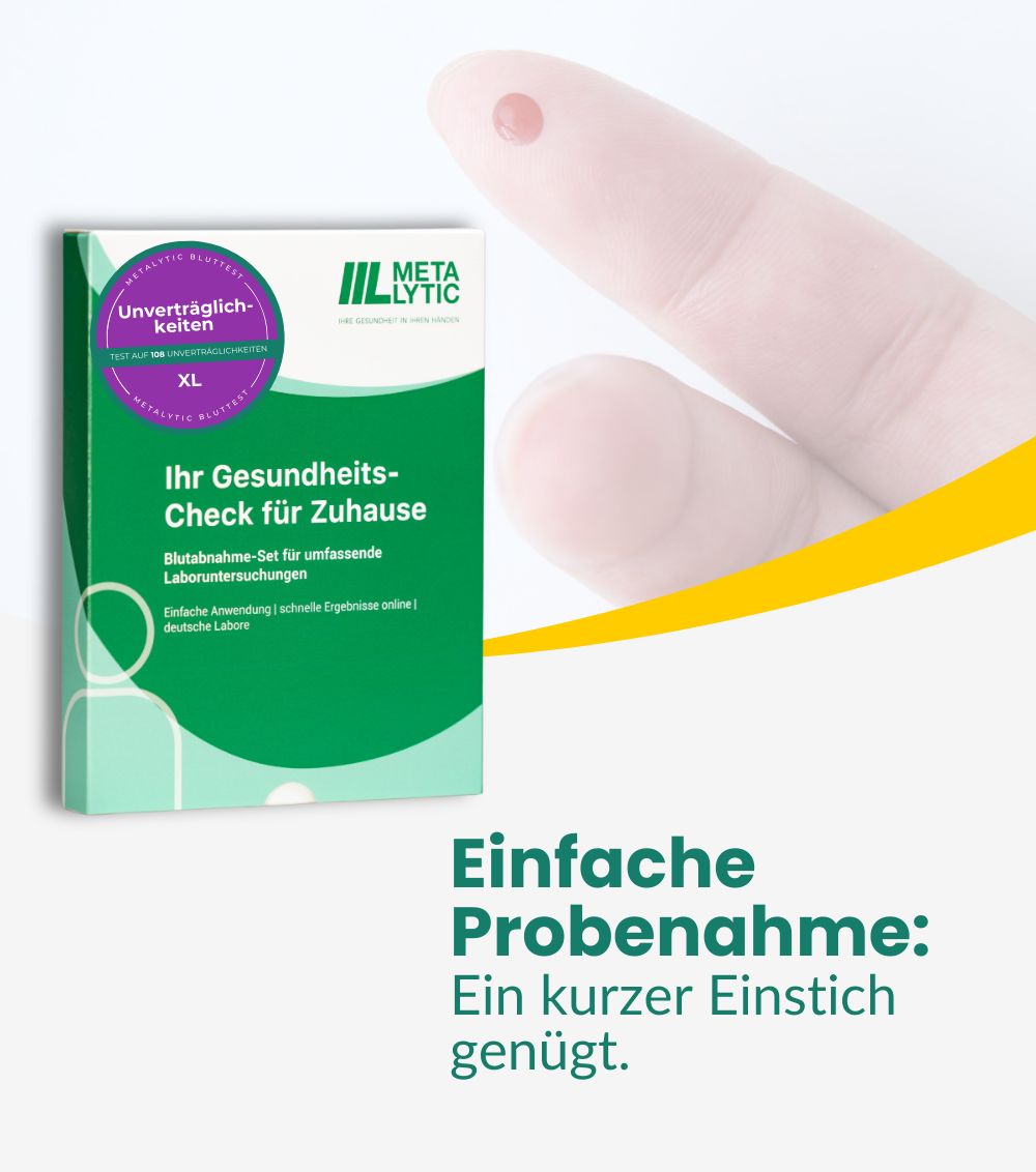 MetaLytic - Unverträglichkeitstest (108 Lebensmittel) - Vollwertiger Labortest