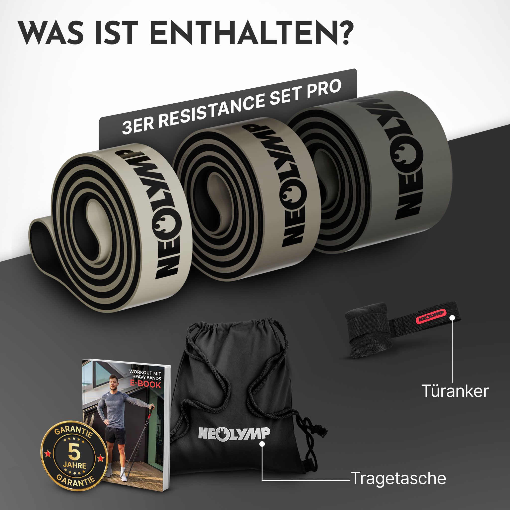 NEOLYMP Resistance Bands 22-116 kg