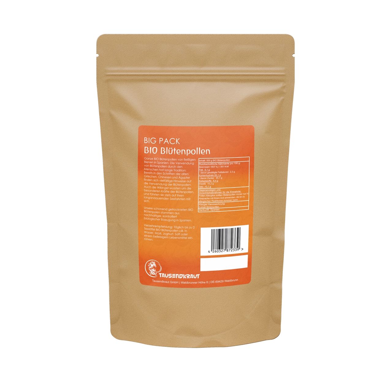 Tausendkraut Blütenpollen BIO - BIGPACK