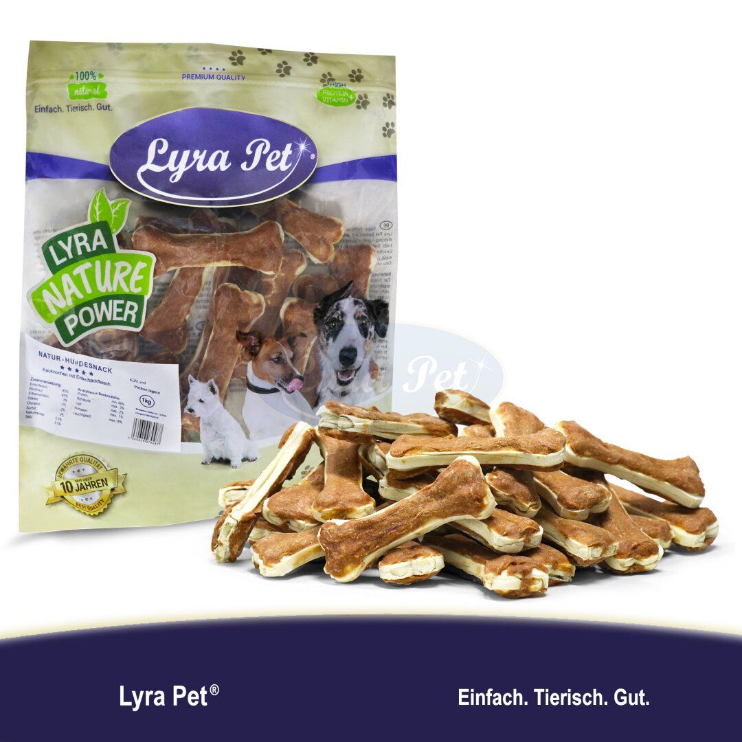 Lyra Pet® Kauknochen mit Entenhackfleisch
