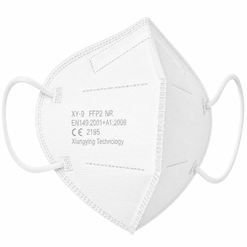 IZO&DOR FFP2 NR Filter-Halbmaske, CE 2195 zertifiziert, 5 Lagen Schutz, 25 Stück Packung.