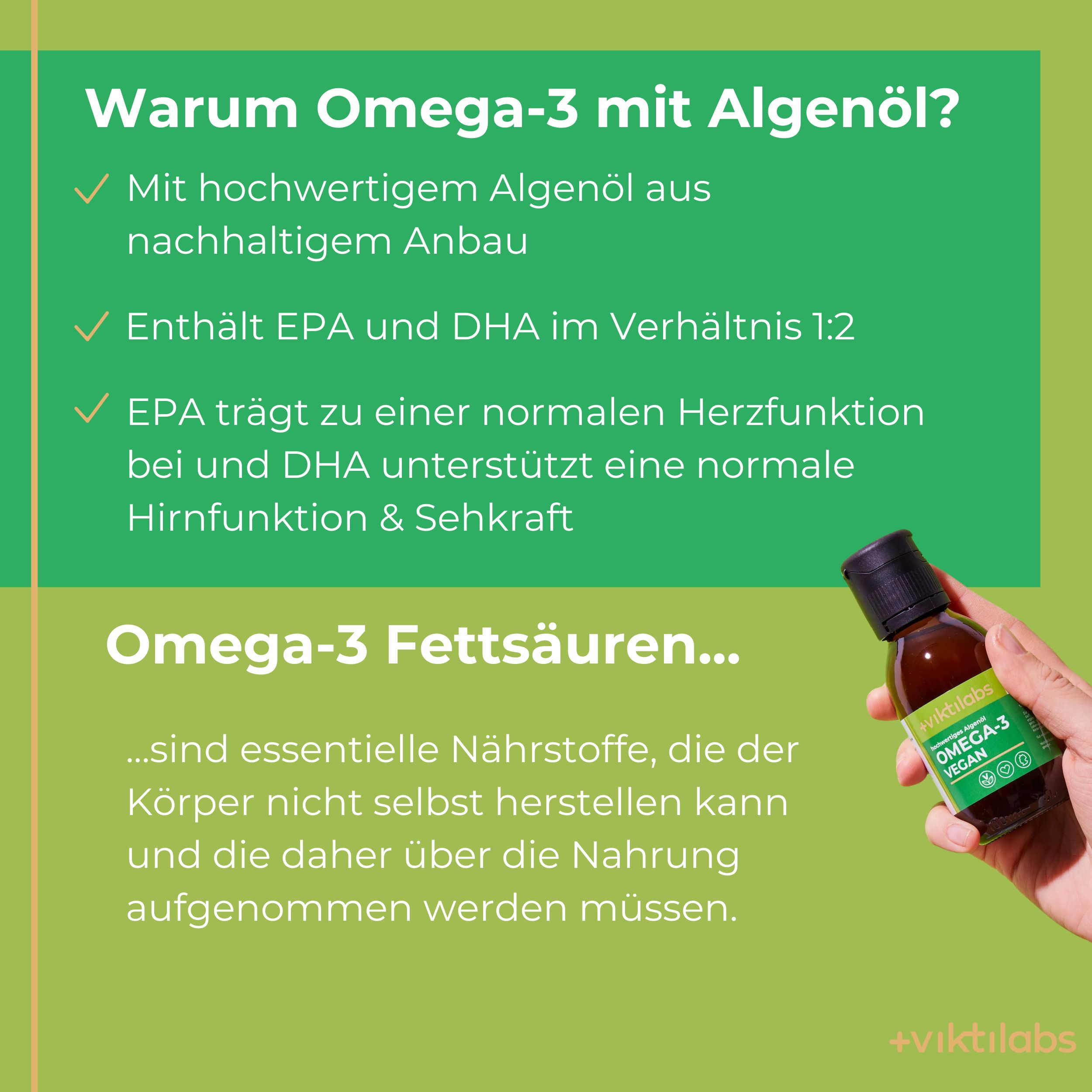 Viktilabs Omega-3 Vegan: Natürliche Quelle aus Algenöl
