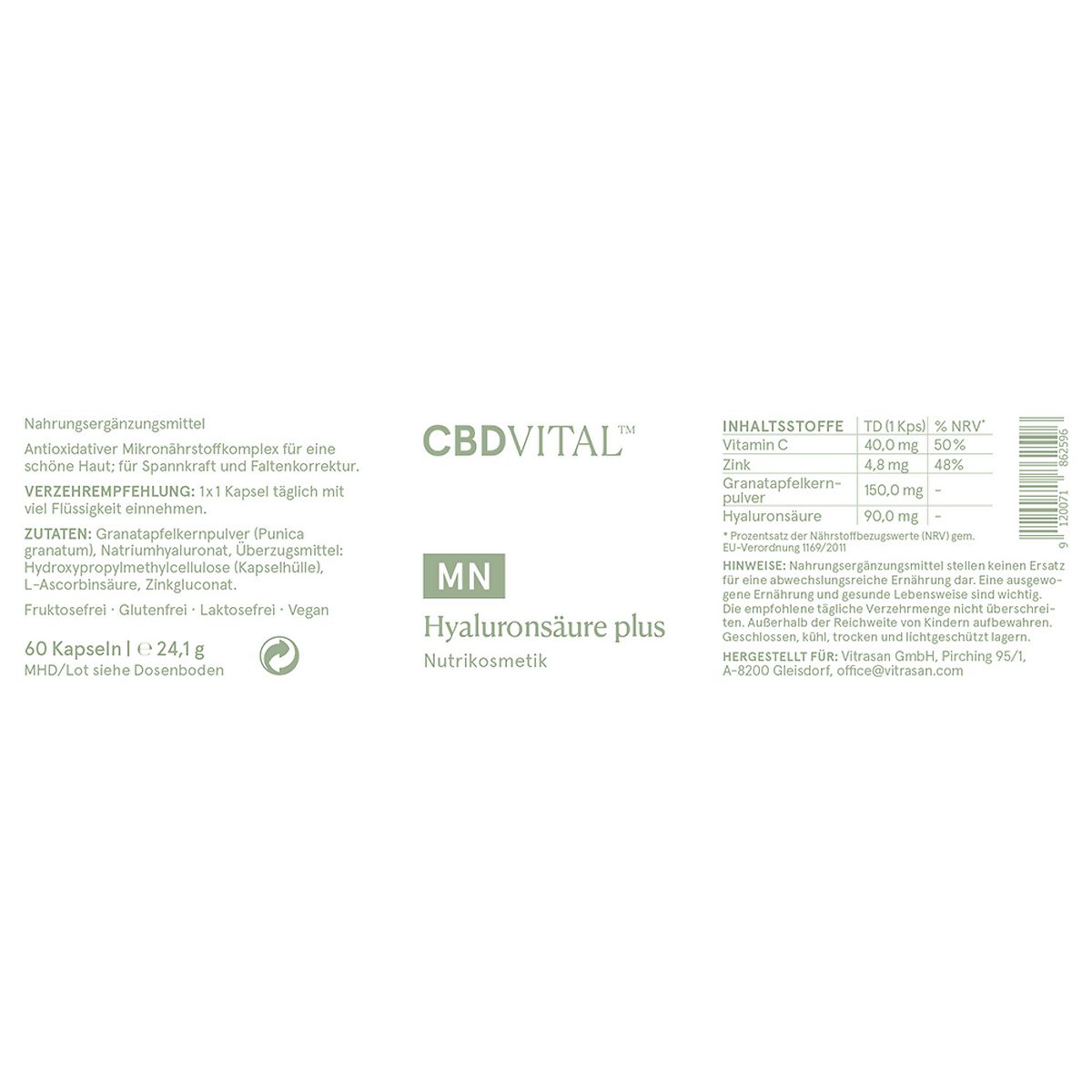 CBD VITAL Hyaluronsäure plus