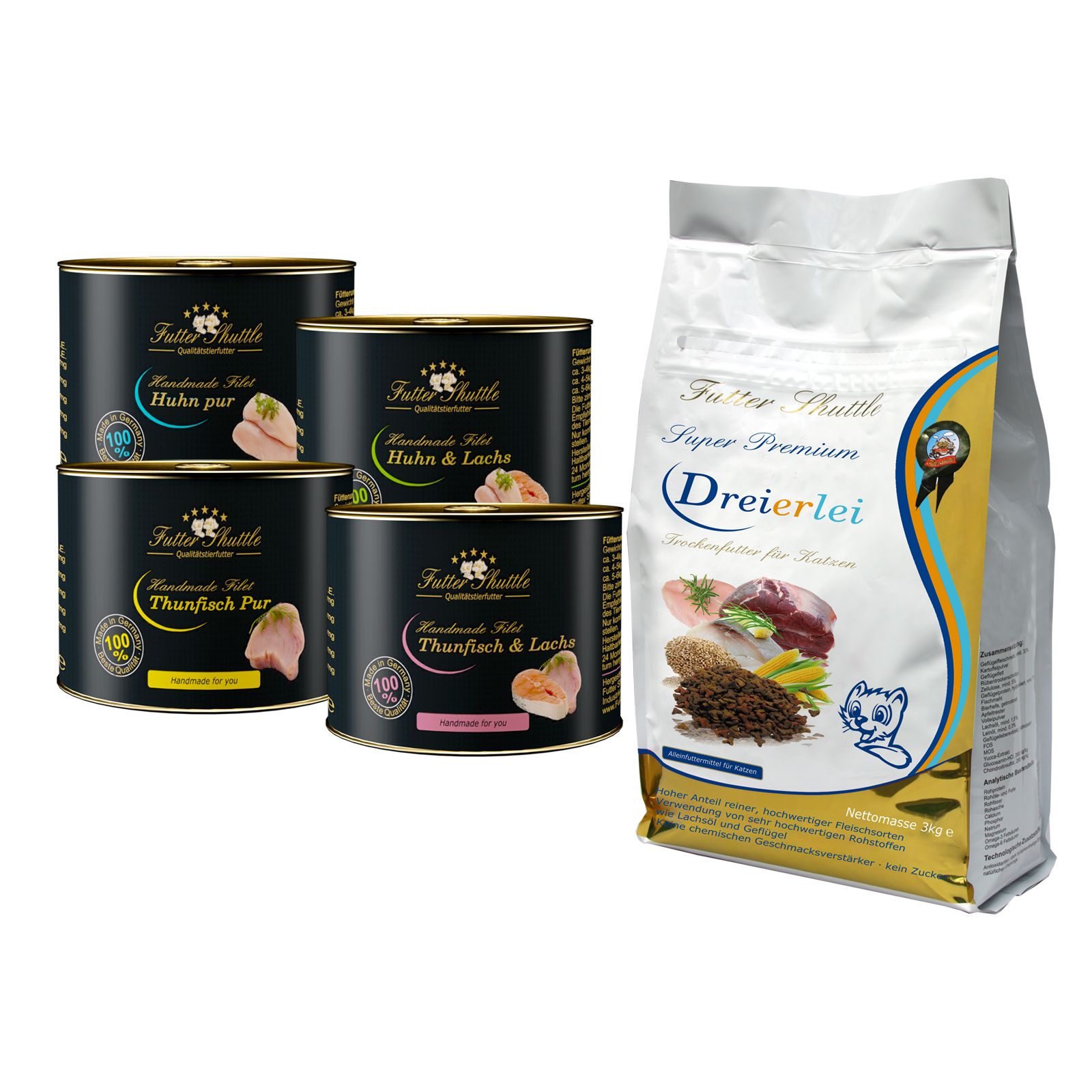 Spar Pack Katzenfutter Trockenfutter & Nassfutter Filet Dosen