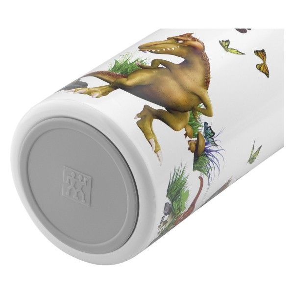 Zwilling Bottle Trinkflasche Dinos Edelstahl Weiß-Grau
