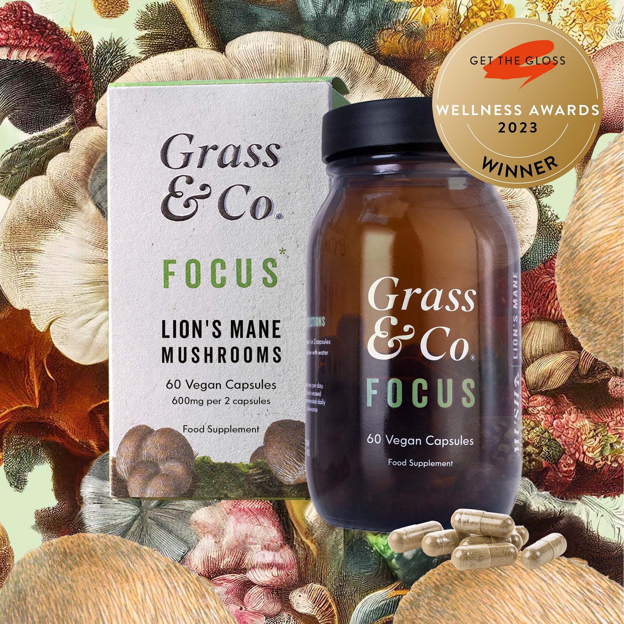 Grass & Co. FOCUS - Löwenmähne Vitalpilz-Kapseln