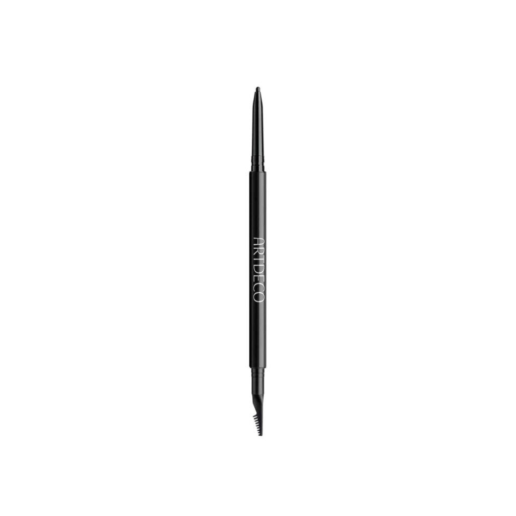 Schwarzer Augenbrauenstift mit Bürste. Der Stift hat den Markennamen ARTDECO.