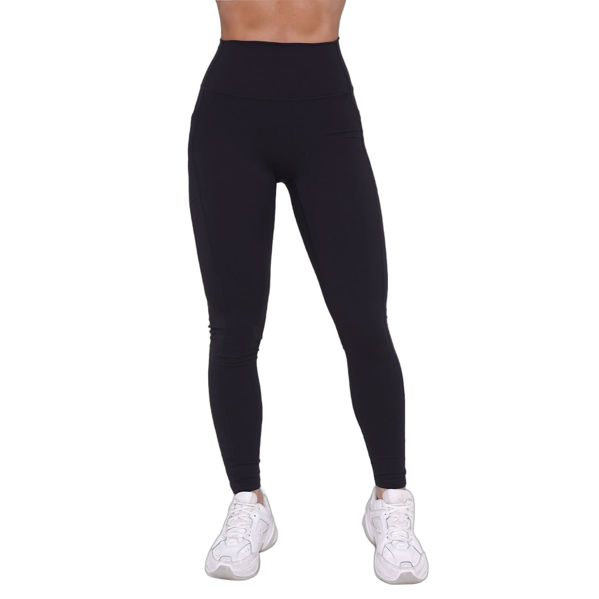 GymBeam Leggings Damen mit hoher Taille, Seitentaschen und Ignite Modell Schwarz